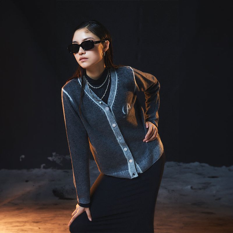 PEOPLEOFTHEWORLD(ピープルオブザワールド)の「Pure Cashmere 100 Luna Cardigan(Tops)」