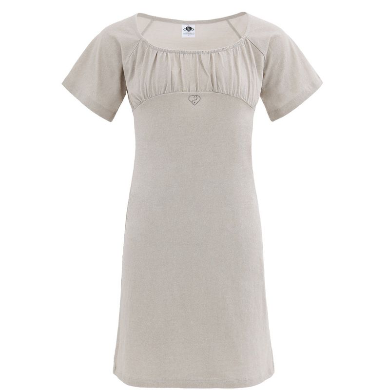 PUFF DRESS IN BEIGE