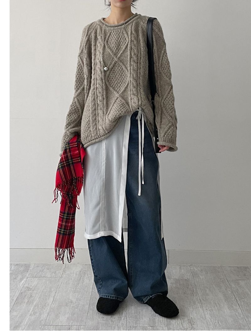 Rolling Cable Overfit Knit