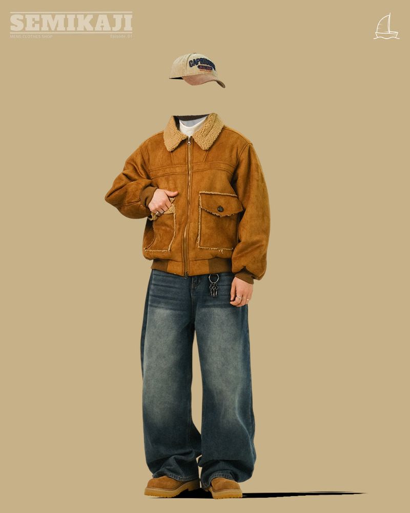 NU Wide Washing Denim Pants