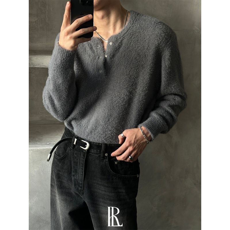 LAURANT（ロラン）の「 [PREMIUM][MADE] Angora hair henry neck knit(3color)（Tops）」