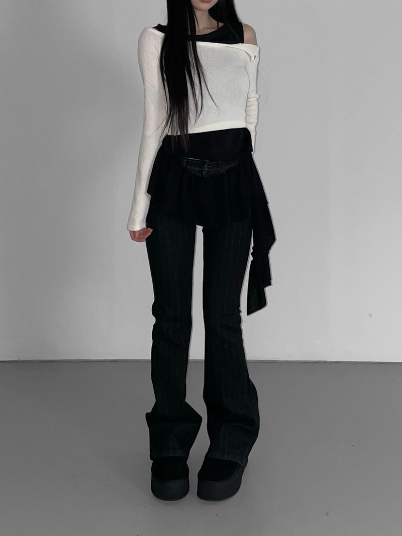 solitude striped bootcut