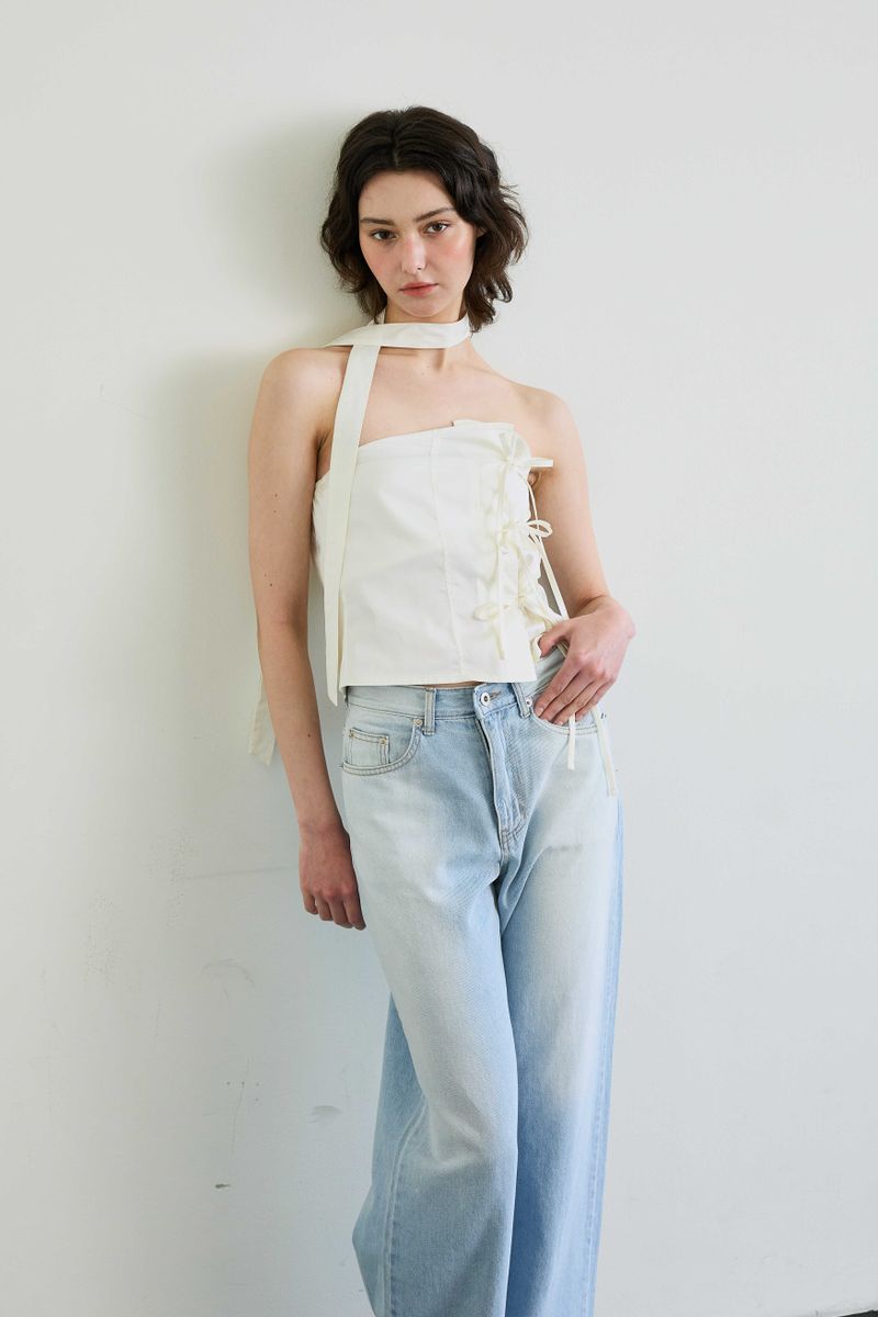 ELFIN SCARF TOP / BEIGE
