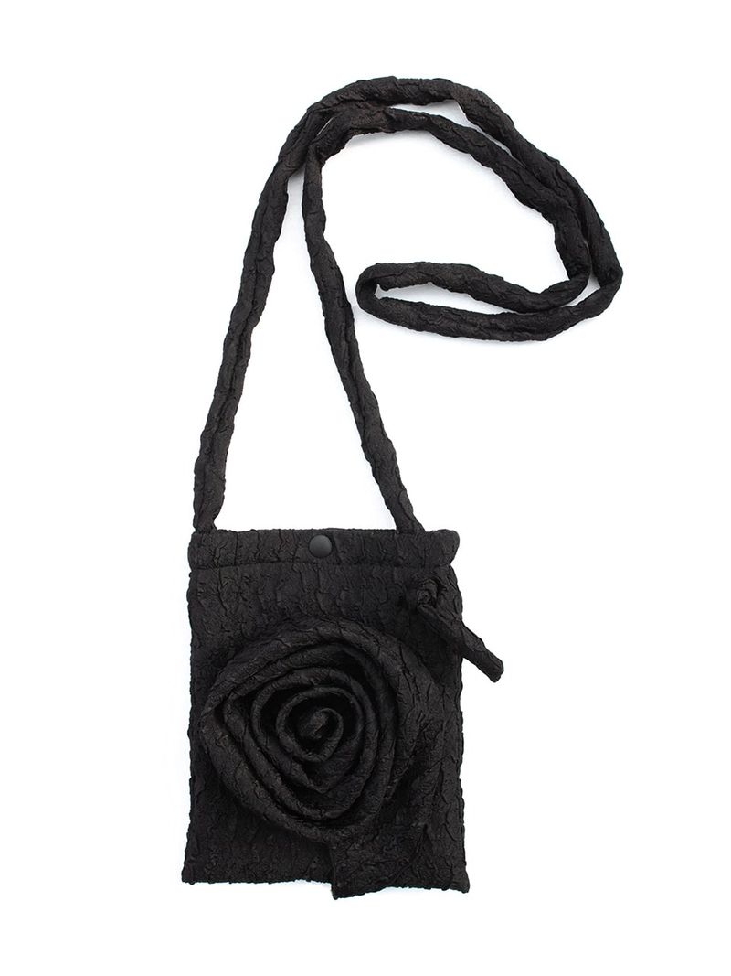 Rose Jacquard Bag - Black