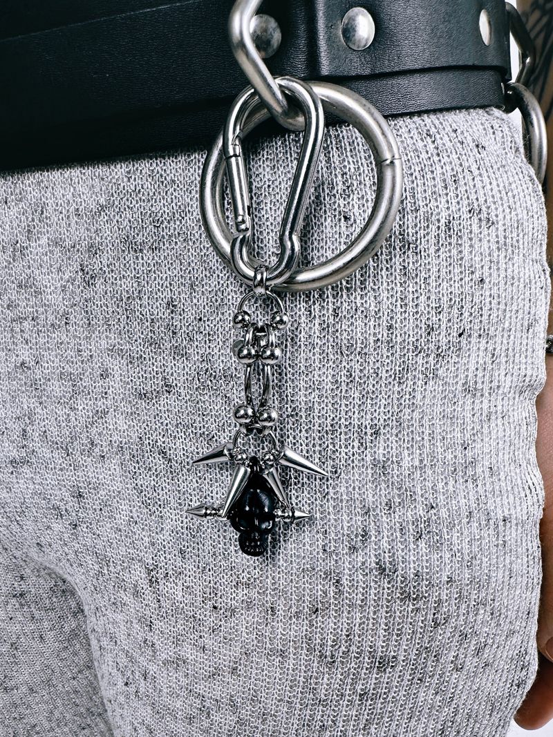 Horned Skull Keyring