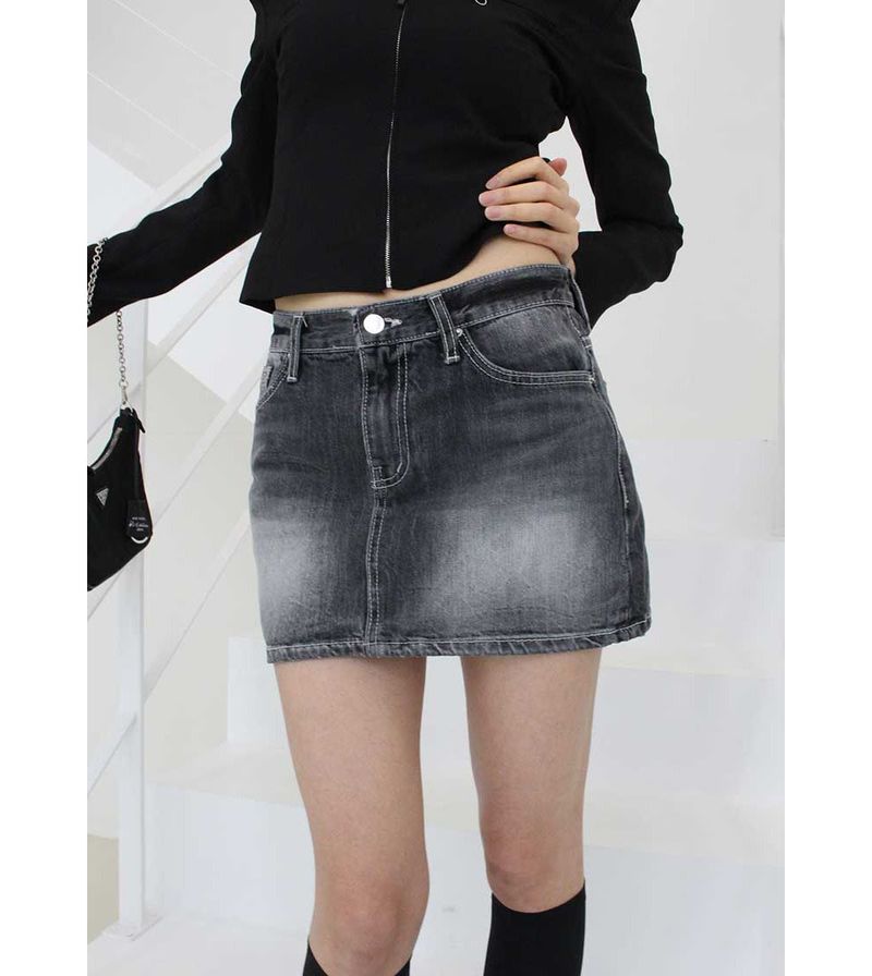 eon（イオエン）の「WASHING LOW MINI DENIM SKIRT（Skirts）」