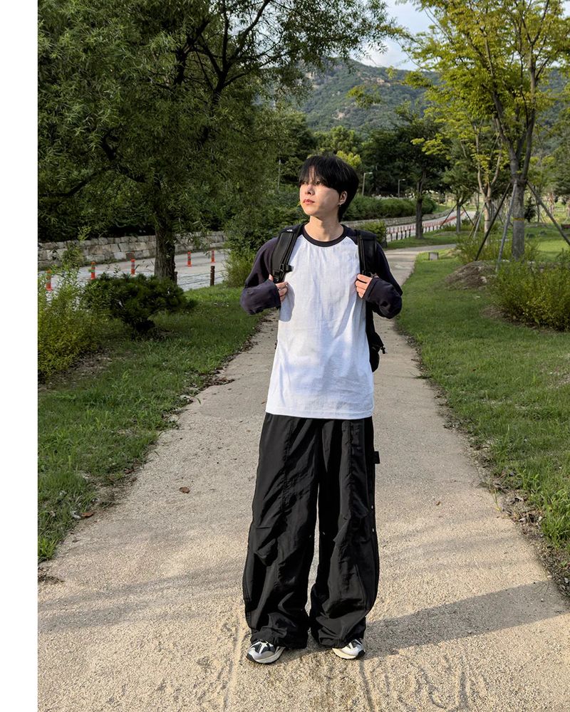 Dock rivet panel nylon pants