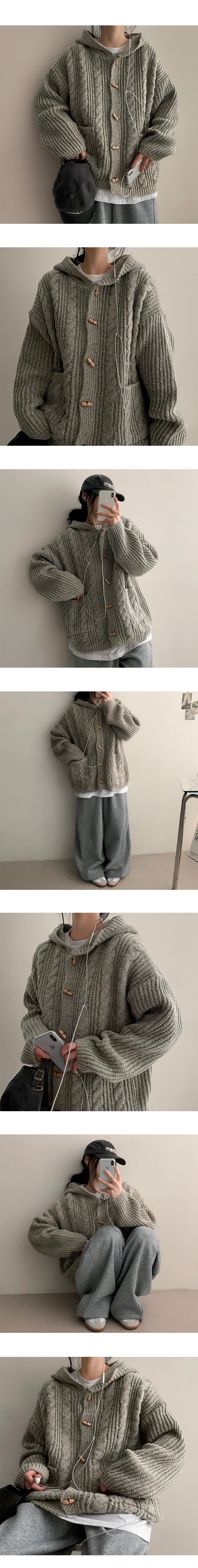 Ned Hood Twisted Knitted Cardigan