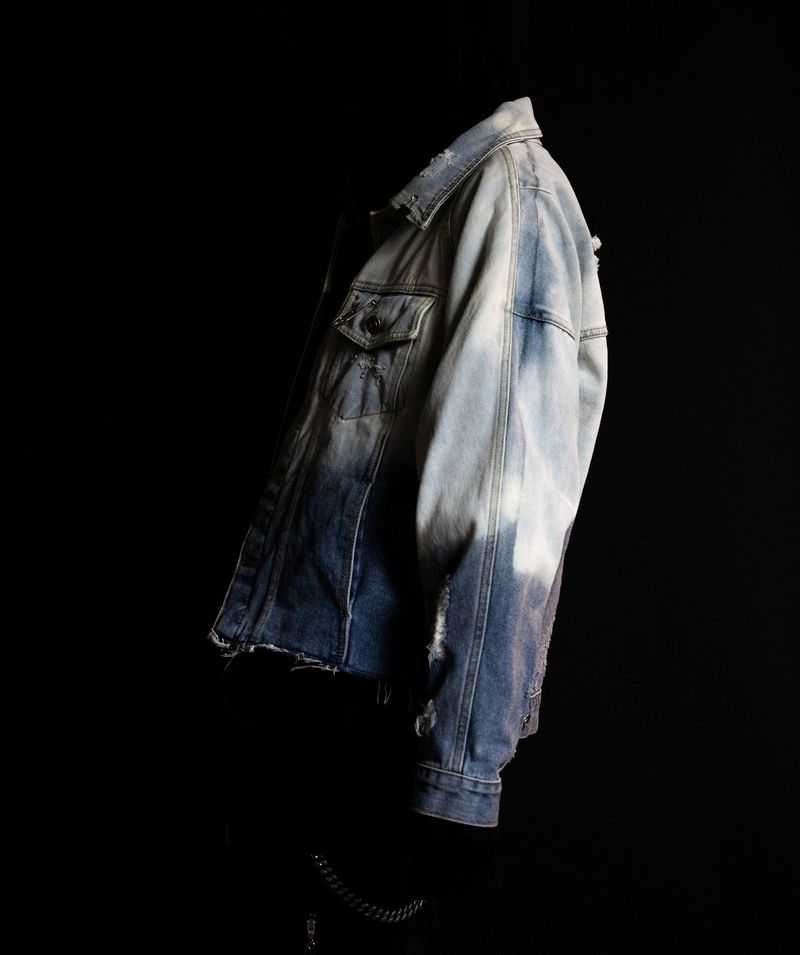 BBD Utopia Bleached Custom Raglan Denim Jacket (Blue)