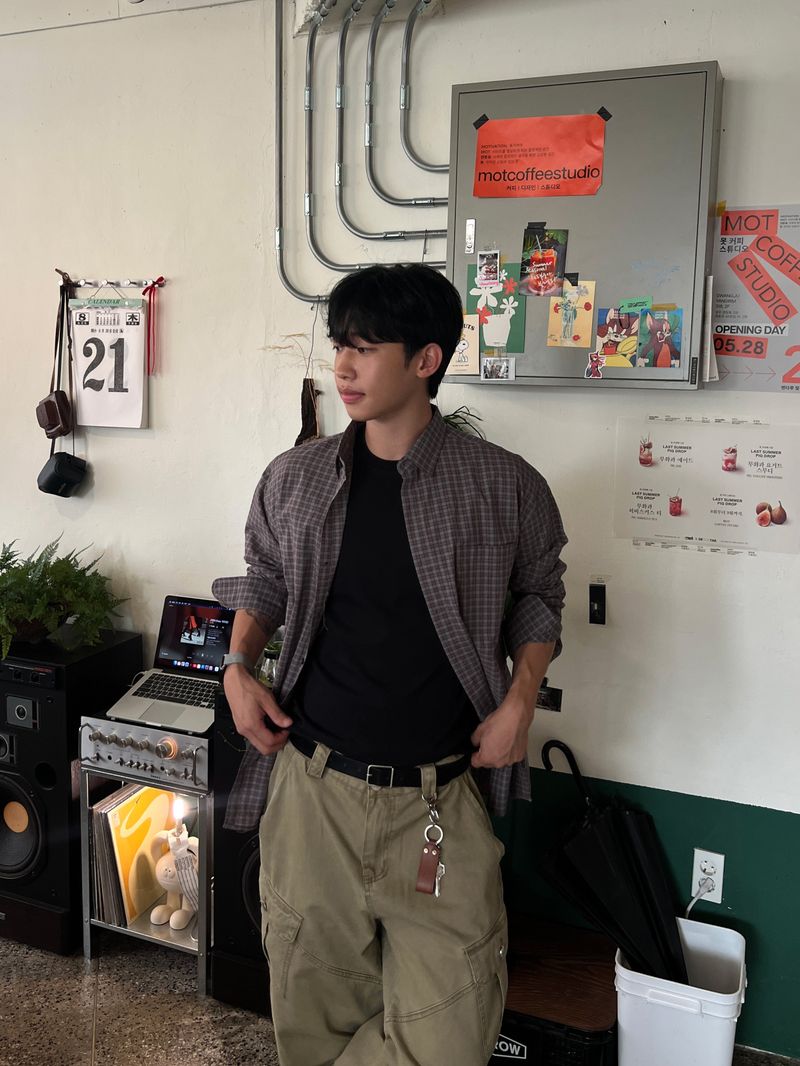 Pigment Diagonal Seam Cargo Pants (3 Colors)