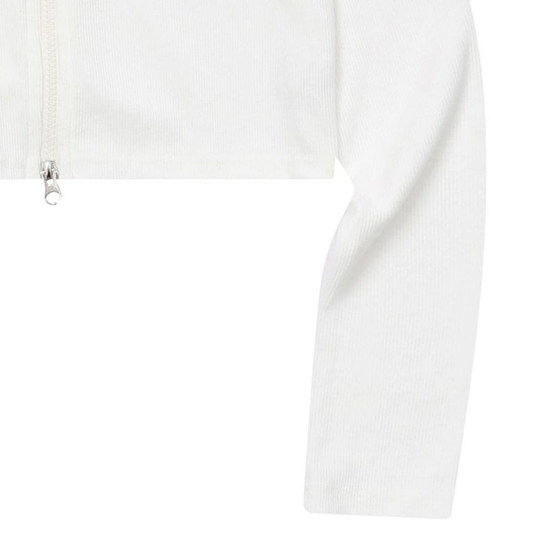 VIV TWO-WAY CROP KNIT ZIP-UP (2Color)