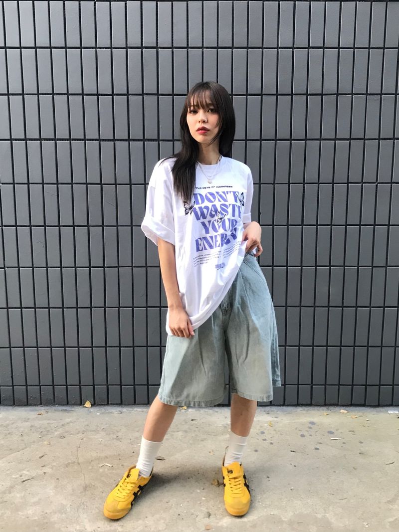 Caracola denim half pants