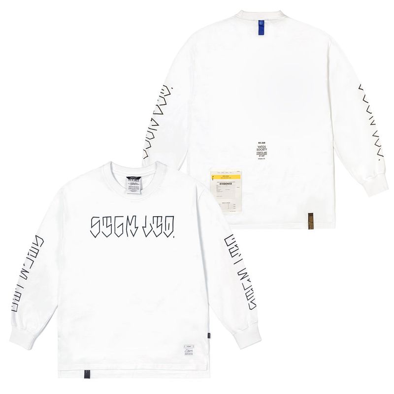STIGMA(スティグマ)の「23 LETTER OVERSIZED LONG SLEEVES T-SHIRTS WHITE(Tops)」