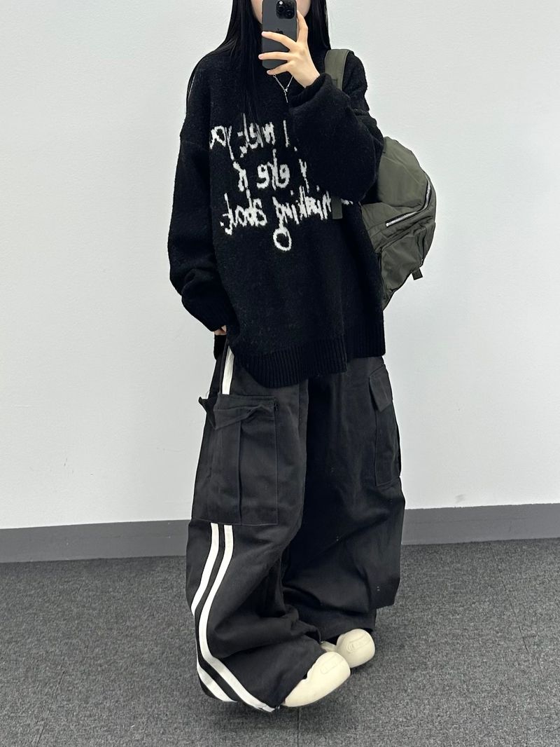 burger cotton track balloon pants