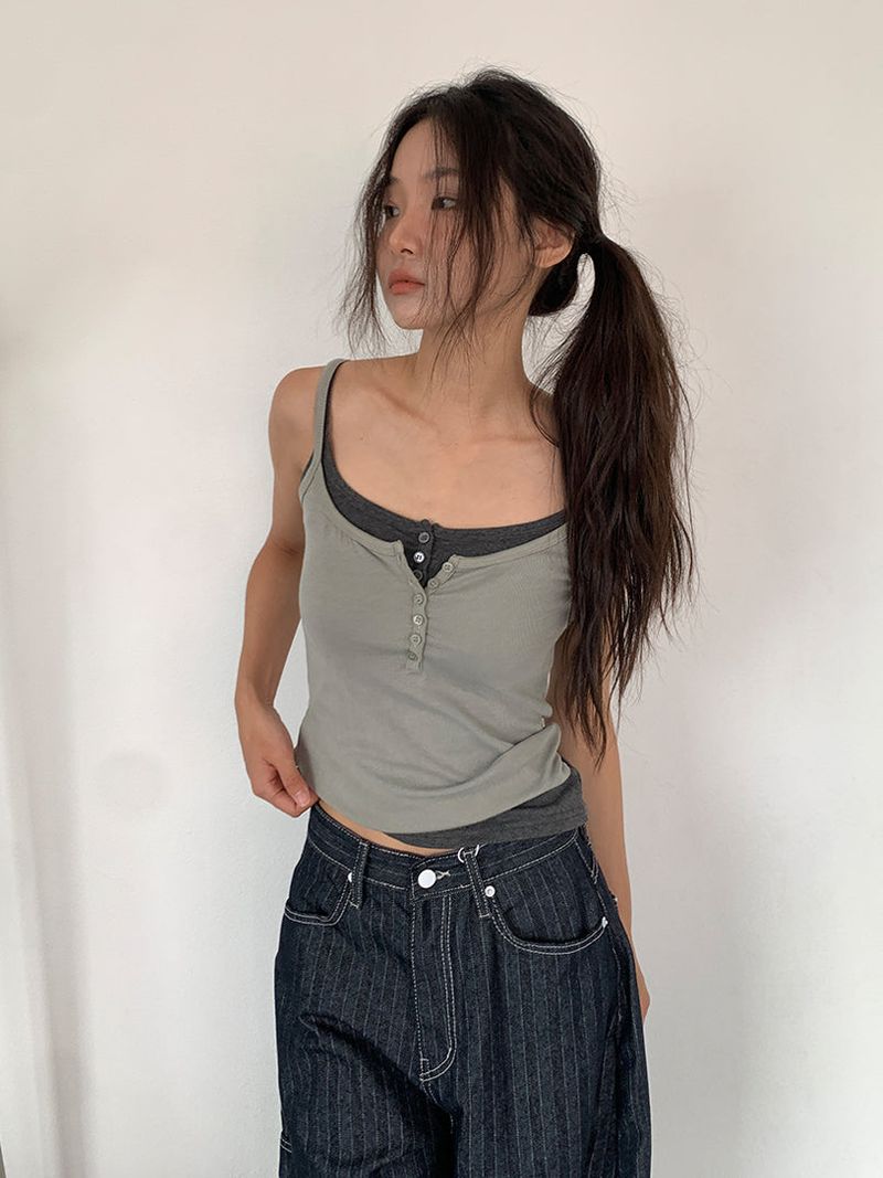 JAZZ THE ORDER(ジャズ ザ オーダー)の「BUTTON FIT SLEEVELESS (6C)(Tops)」