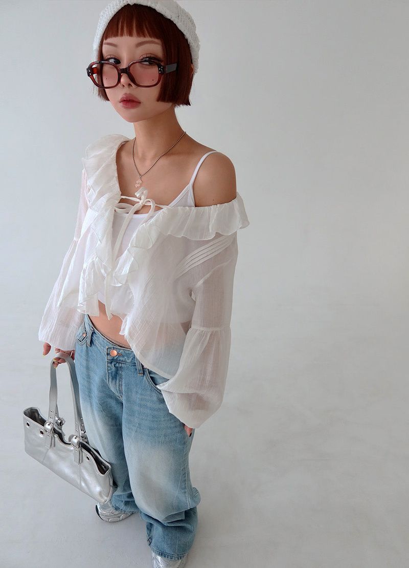 Shade light blue low wide jeans