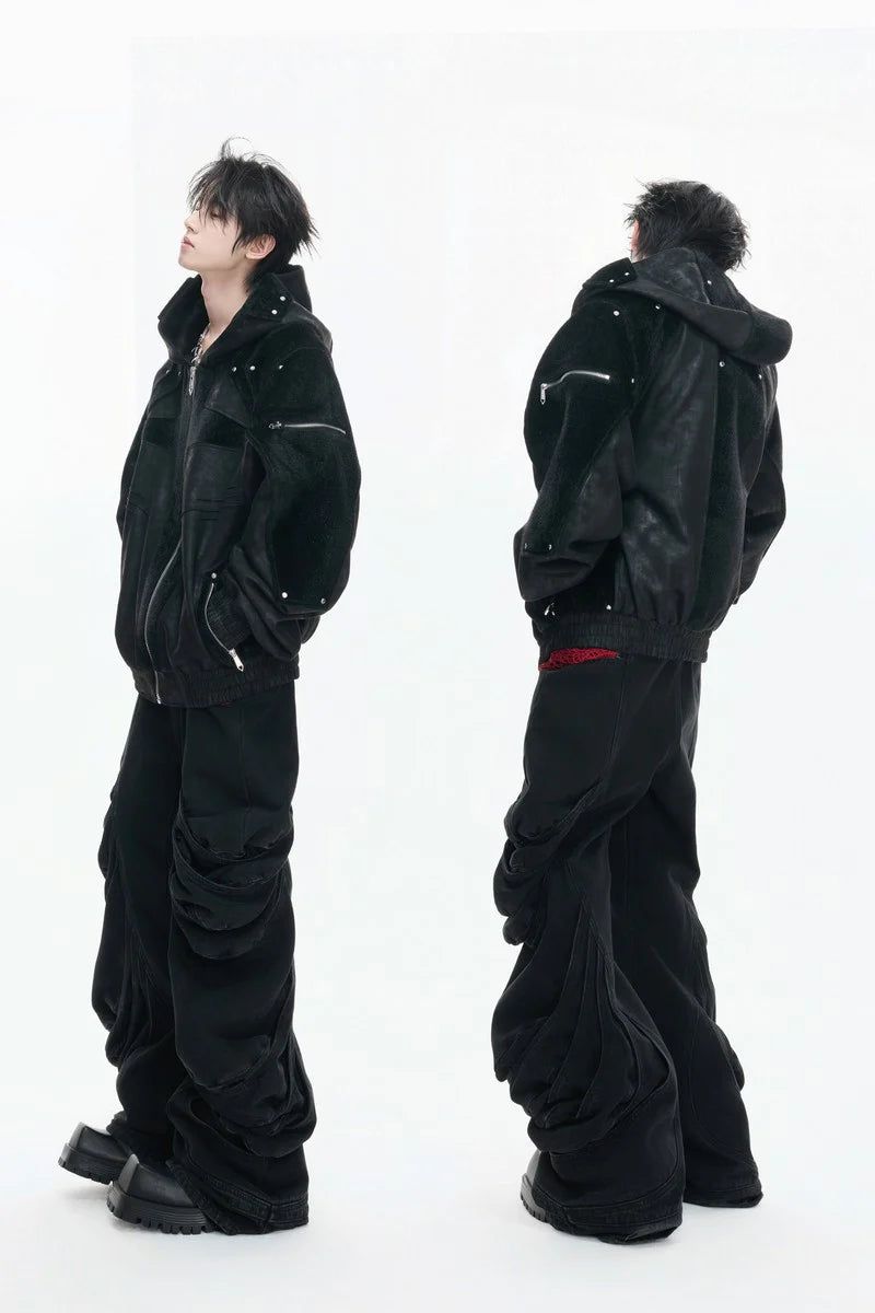 Armor Patchwork Hooded Jacket
