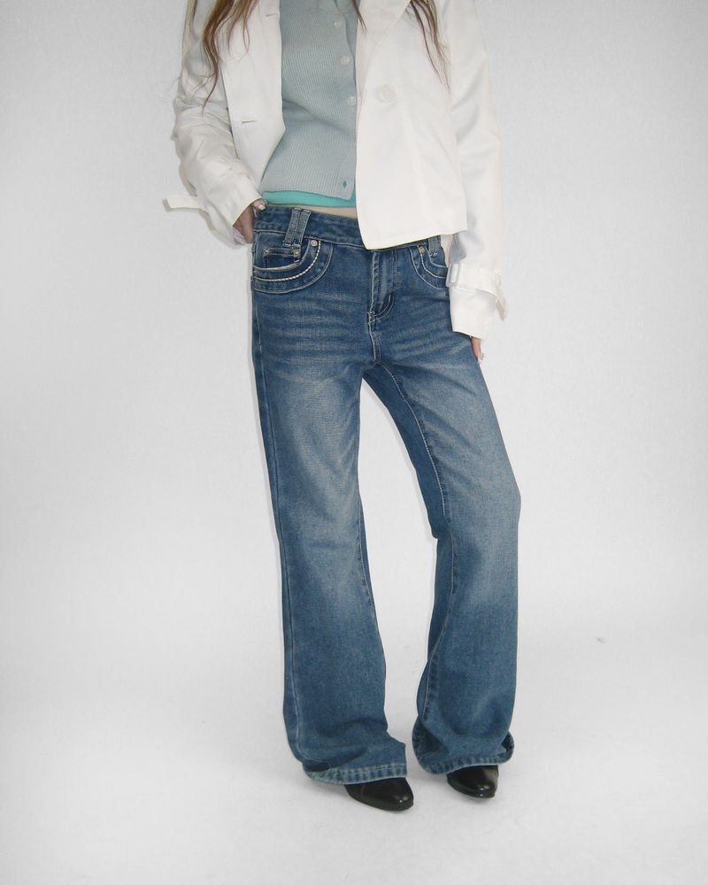 NUPHLO（ニューフロー）の「STITCH BOOTCUT DENIM PANTS（Pants）」