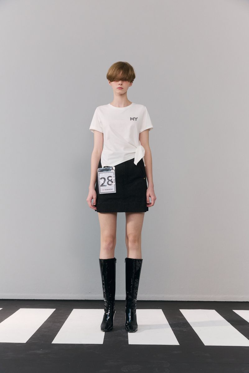 ROMANCHIC(ロマンシック)の「Denim mini skirt(Skirts)」