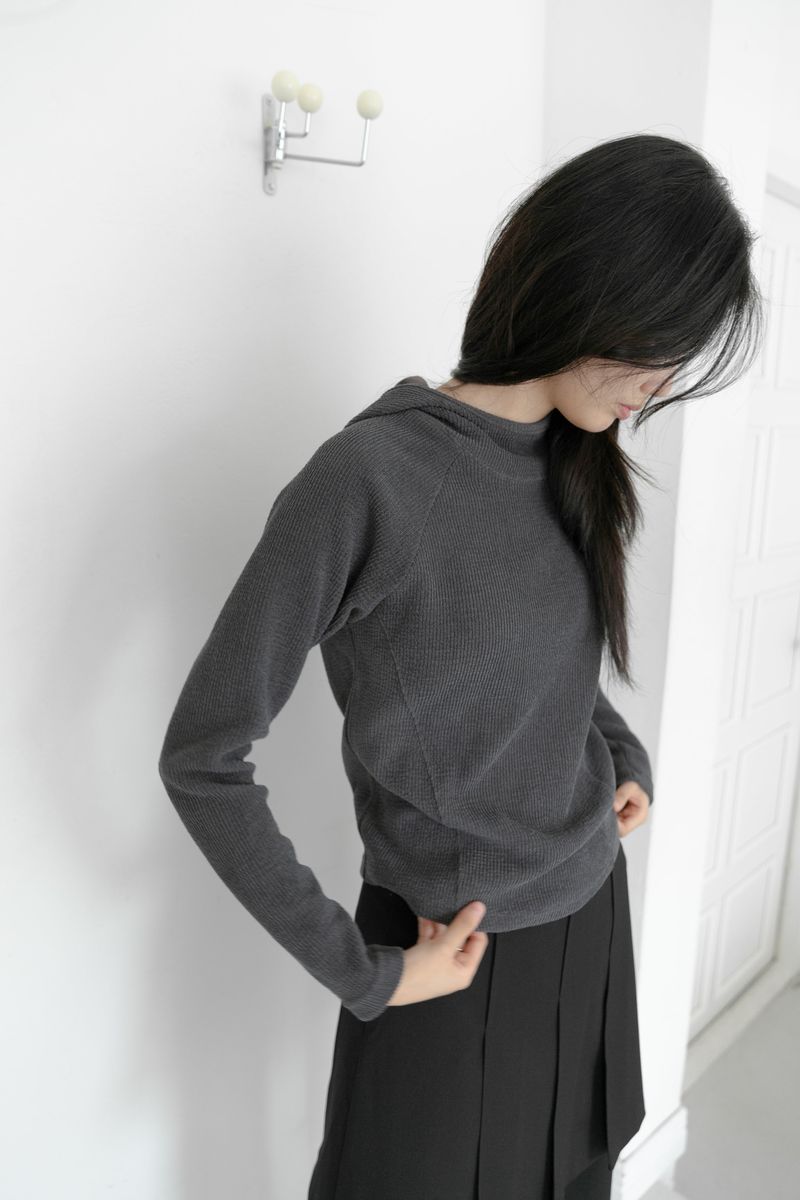 curve button golgi hood top(3colors)