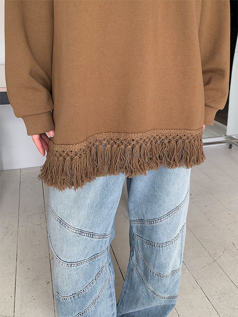 FRINGE TASSEL SWEAT SHIRT (3C)