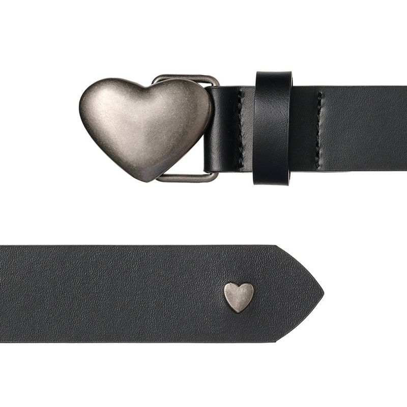 BL001 Heart Women's Leather Belt 22 mm (2 Colors)