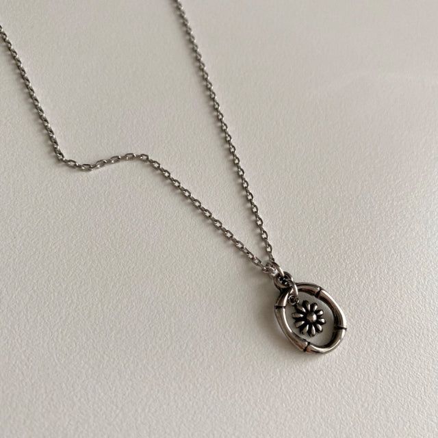 of Antique Flower Coin Unique Necklace