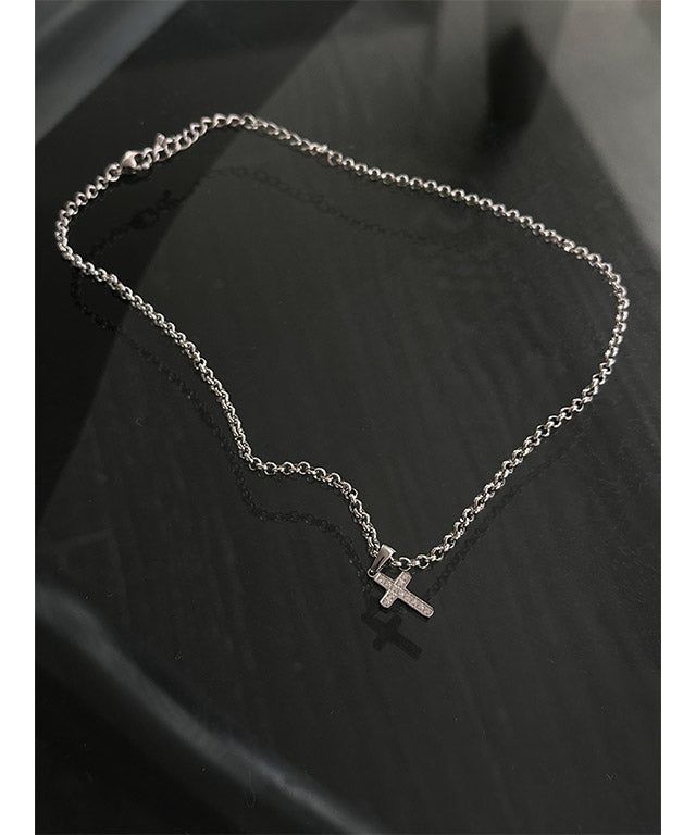 LAURANT（ロラン）の「[Unisex] Cubic cross silver necklace（Accessories）」