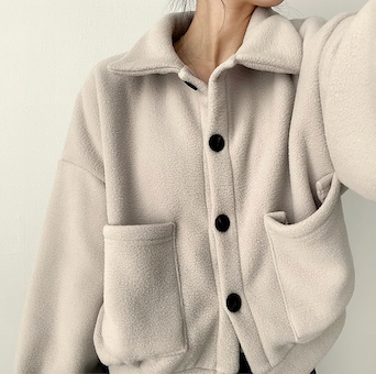Mori soft fleece pocket jacket