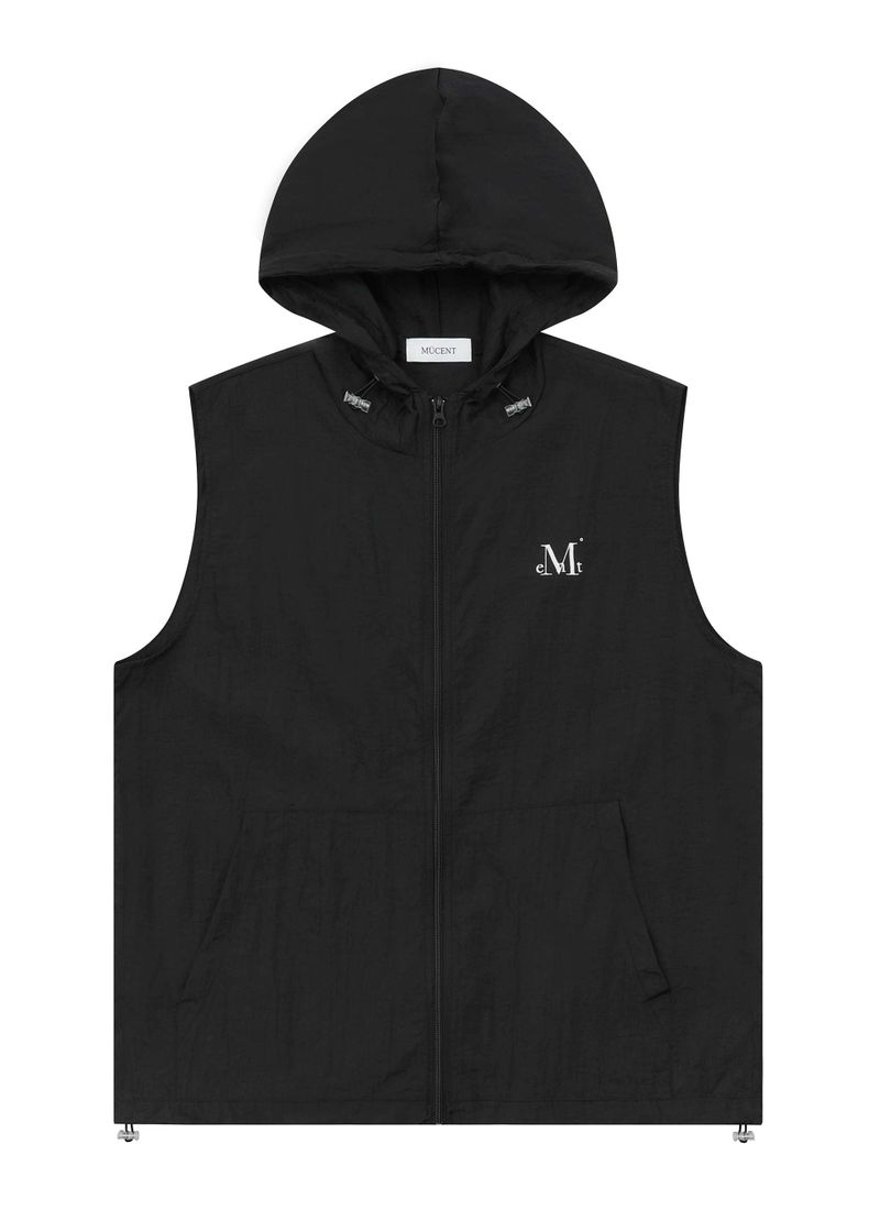 THIN NYLON HOOD VEST (2color)