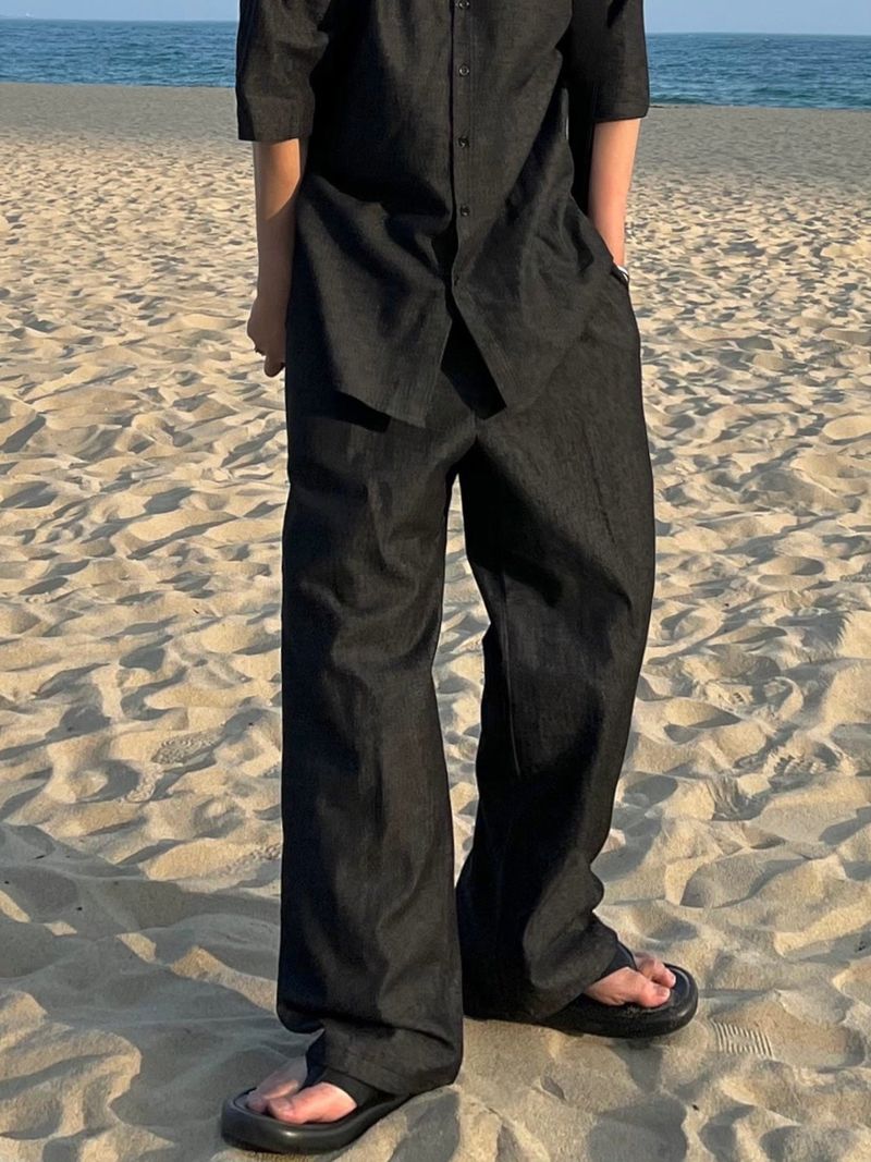 パーフェクトリネンデニムパンツ 