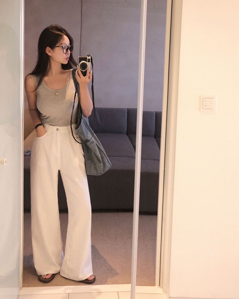 [BELLIDE MADE] Basic round camisole & sleeveless