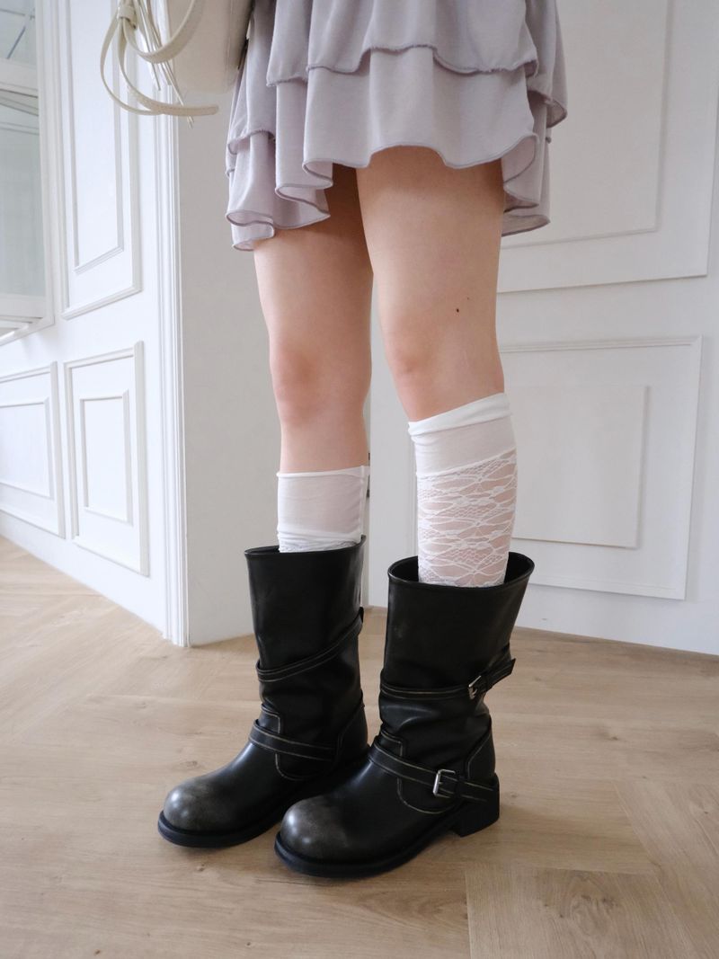 timelineseoul（タイムラインソウル）の「vintage washed biker boots（Shoes）」