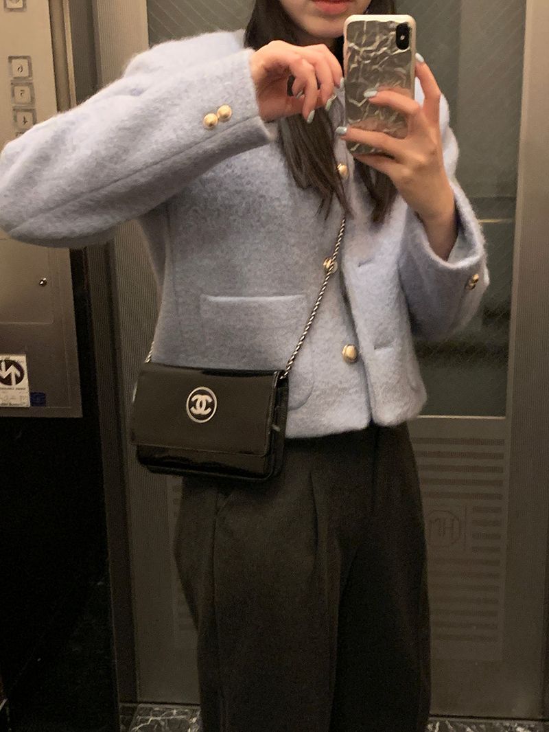 Normable wool winter tweed jacket