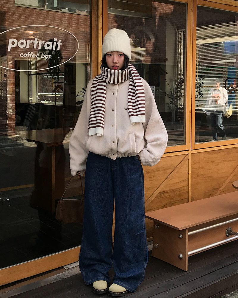[ORIGINAL] Cable Wool Fleece Jumper