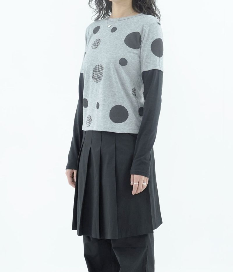 [fiebre] pattern layered long sleeve 