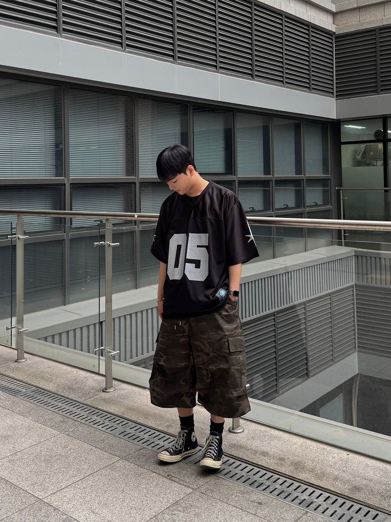 camo cargo cotton shorts