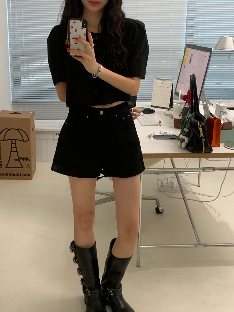 [MADE] ERT SEE-THROUGH PUFF BLOUSE