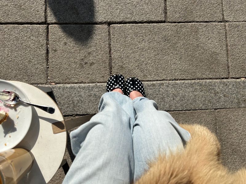 dot tabi flat shoes