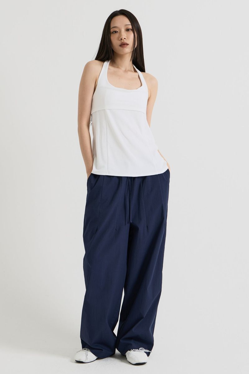 Halterneck sleeveless, White