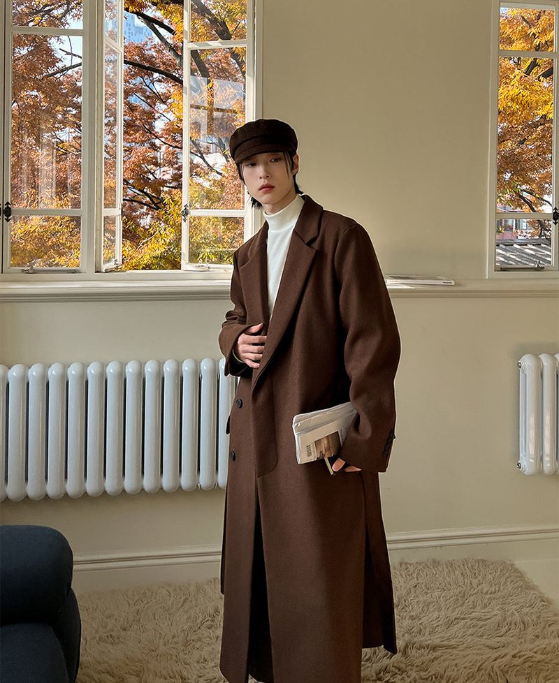 Wool robe hidden coat (2 color)