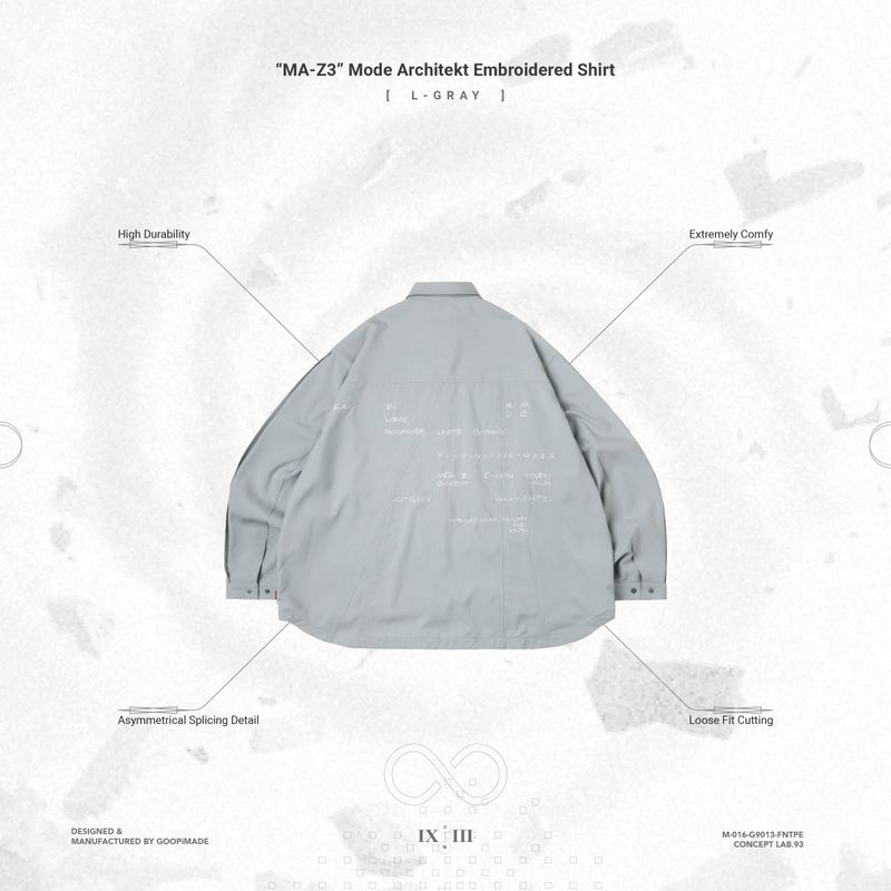 “MA-Z3” Mode Architekt Embroidered Shirt