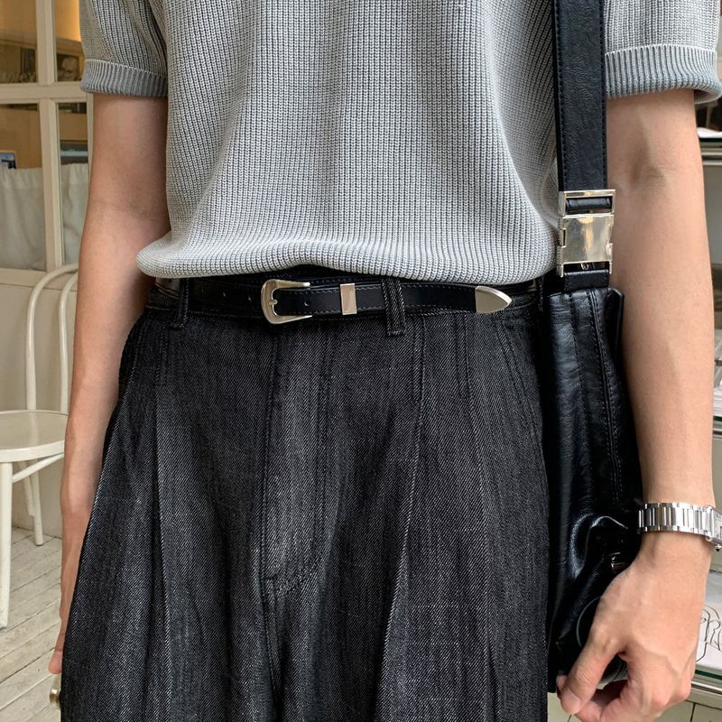 lemenne（ルメンヌ）の「[Premium] LMN Pele 30 mm Italian cowhide belt (black)（Fashion Accessories）」