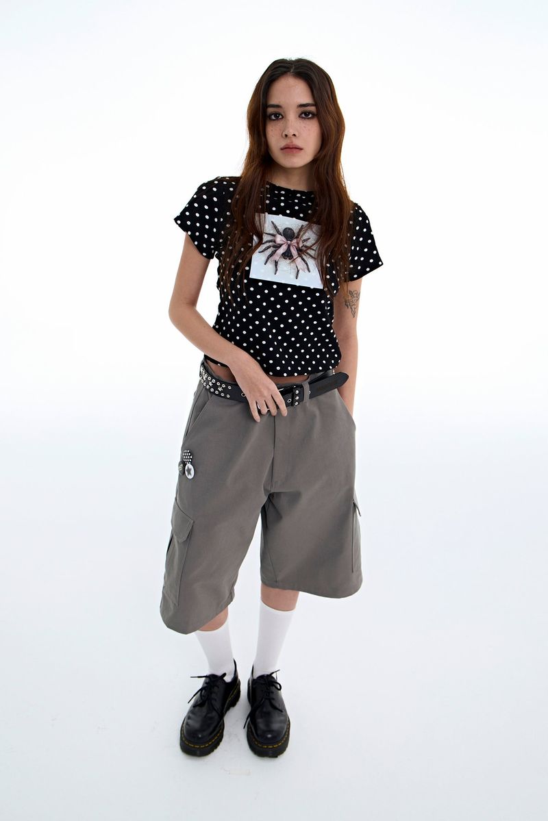 Polka Dot Spider Tee [Black]