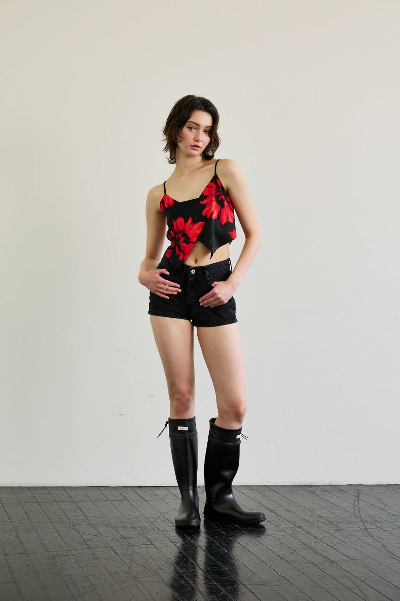 FLUTTER TOP / RED