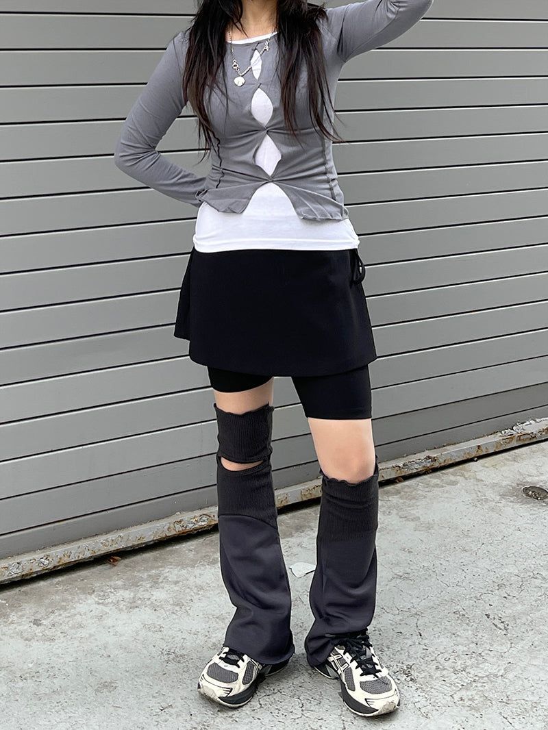 Gorpcore spandex Strap Skirt Leggings