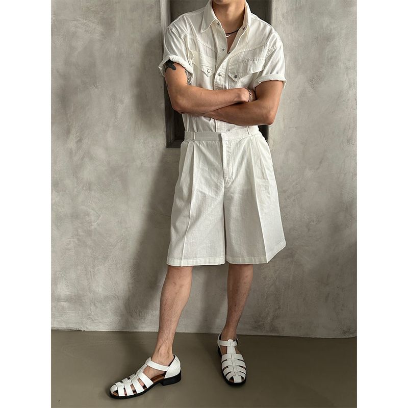 [S/S] Cool two tuck strap bermuda pants (3color)