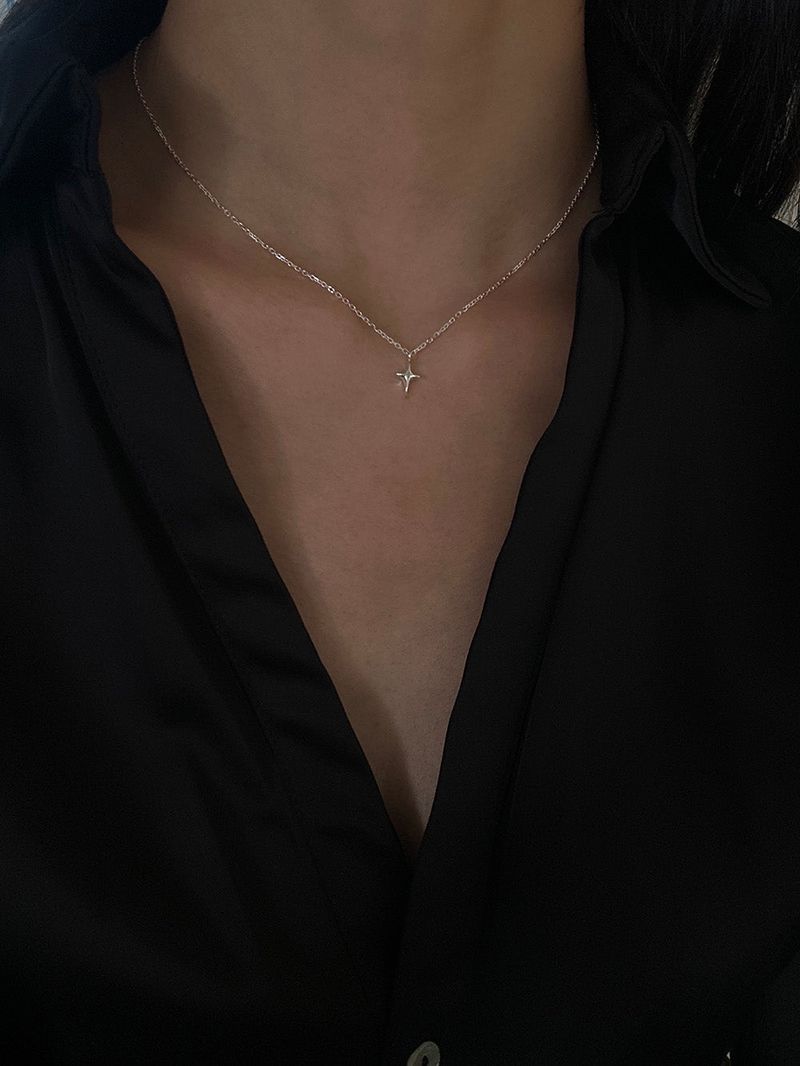 [925silver] Mini sparkle necklace