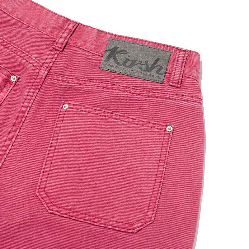 BASIC STRAIGHT COLOR COTTON PANTS [LIGHT BURGUNDY]