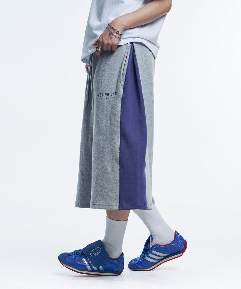 Track Color Bermuda Sweatpants - Gray
